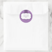 GEPERSONALISEERDE ADRESZEGELS :: glans 6 Ronde Sticker (Tas)