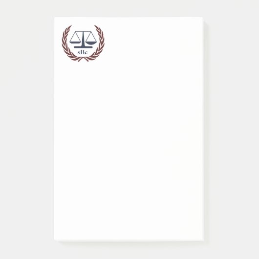 Gepersonaliseerde advocatencadeaus post-it® notes (Voorkant)
