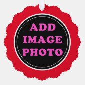 gepersonaliseerde Afbeelding foto Ornament Kaart (Voorkant)