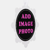  gepersonaliseerde Afbeelding foto Ornament Kaart (Rechts)