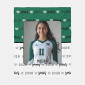 Gepersonaliseerde Afbeelding Volleybal Senior Gift Fleece Deken (Voorkant)