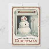 Gepersonaliseerde afkoeling van Grappige Vintage Feestdagenkaart (Voorkant)