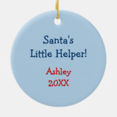 Gepersonaliseerde Afrikaanse Kerstman Keramisch Ornament (Achterkant)