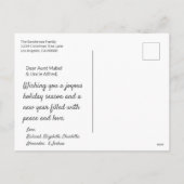 Gepersonaliseerde Afro-Amerikaanse Sinterklaas Feestdagenkaart (Achterkant)