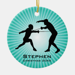 Gepersonaliseerde afschermingsversiering keramisch ornament