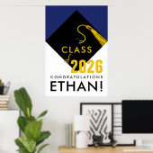 gepersonaliseerde afstuderen congraties poster (Thuiskantoor)