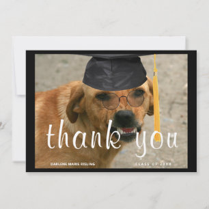 Gepersonaliseerde Afstuderen Dog w / Tassel Aankondiging