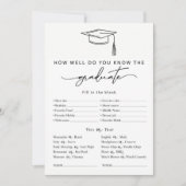 Gepersonaliseerde Afstuderen Game quiz Kaart (Voorkant)