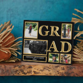 Gepersonaliseerde Afstuderen geschenk foto collage Fotoplaat (Zijkant)