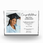 Gepersonaliseerde Afstuderen Gift Custom Bericht F Fotoblokken (Voorkant)