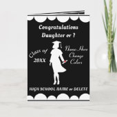 Gepersonaliseerde Afstuderen Kaarten voor Dochter (Voorkant)