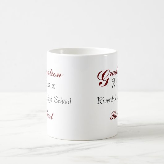 Gepersonaliseerde Afstuderen mokken (Center)