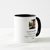 Gepersonaliseerde Afstuderen Photo Afstuderen Zwar Mok (Voorkant rechts)