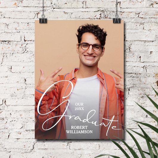 Gepersonaliseerde Afstuderen scriptfoto Poster