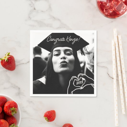 Gepersonaliseerde Afstuderen servetten aangepaste  (Insitu)