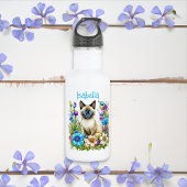 Gepersonaliseerde Ai Waterverf Siamese Cat in Flow Waterfles