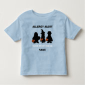 Gepersonaliseerde allergie alert Halloween niet vo Kinder Shirts (Voorkant)