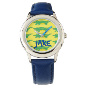 Gepersonaliseerde alligator Gator Crocodile Croc W Horloge