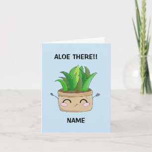 Gepersonaliseerde 'Aloe daar'-verjaardagskaart Kaart