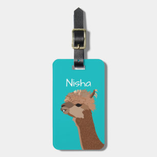 Gepersonaliseerde Alpaca Reis Bagagelabel