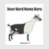 Gepersonaliseerde alpiene melkgeit sticker (Vel)