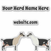 Gepersonaliseerde alpiene melkgeit sticker (Voorkant)