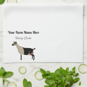 Gepersonaliseerde alpiene melkgeit theedoek