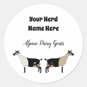 Gepersonaliseerde Alpine Dairy Goat Sticker