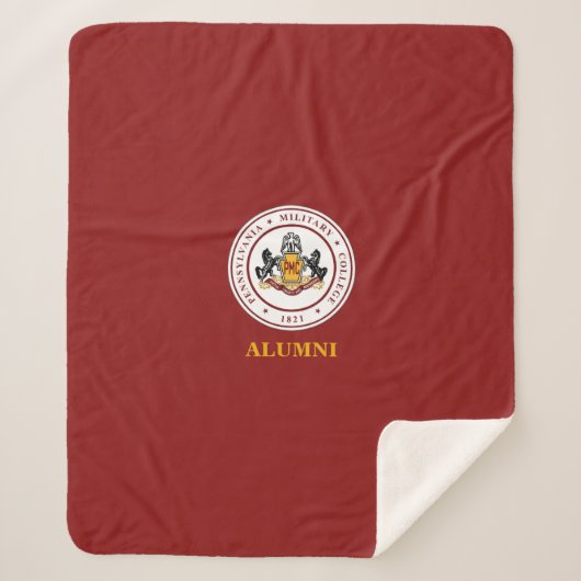 + GEPERSONALISEERDE ALUMNI Red Sherpa PMC SEAL Bla Sherpa Deken (Voorkant)