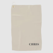 Gepersonaliseerde Amandelmelk Golf Handdoek (Voorkant)