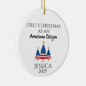 Gepersonaliseerde Amerikaanse burger, Amerikaanse Keramisch Ornament (Rechts)