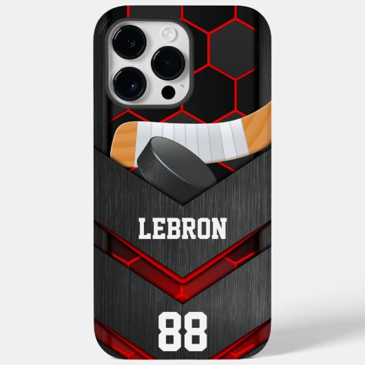 Gepersonaliseerde Amerikaanse hockey nummer & naam Case-Mate iPhone Case (Achterkant)