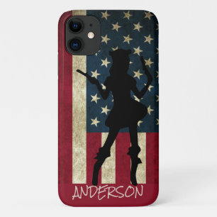 Gepersonaliseerde Amerikaanse piraat dame iPhone 11 Hoesje