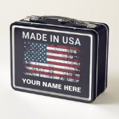 Gepersonaliseerde Amerikaanse vlag Gemaakt in de V (Achterkant)