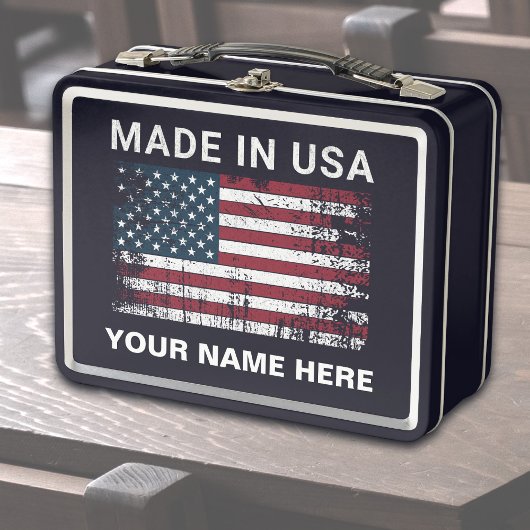 Gepersonaliseerde Amerikaanse vlag Gemaakt in de V