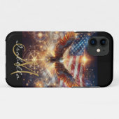 Gepersonaliseerde Amerikaanse vlag - Stars and Str Case-Mate iPhone Case (Achterkant (horizontaal))