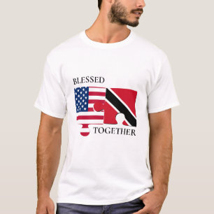 Gepersonaliseerde Amerikaanse vlag van Trinidad T-shirt