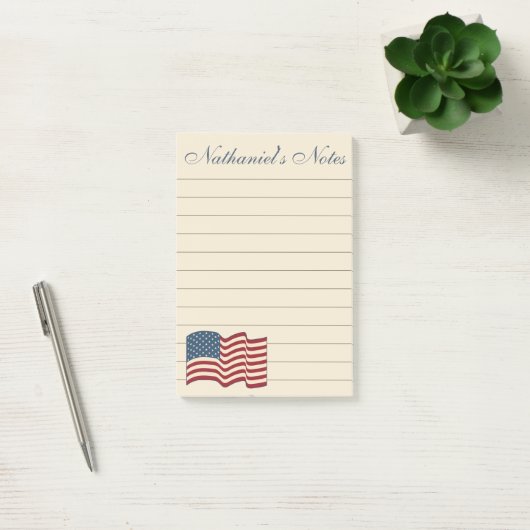 Gepersonaliseerde Amerikaanse vlaggenpost Het merk Post-it® Notes (Kantoor)
