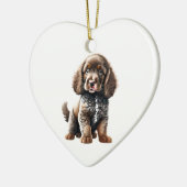 Gepersonaliseerde Amerikaanse Water Spaniel Puppy Keramisch Ornament (Links)