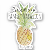 Gepersonaliseerde anananaskruising sticker (Voorkant)