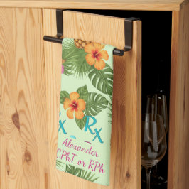 Gepersonaliseerde Ananas & Hibiscus Apotheek Theedoek