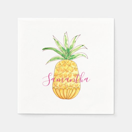 Gepersonaliseerde ananas servet (Voorkant)