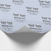 Gepersonaliseerde anatomieboodschap Hooray Hip Hoo Cadeaupapier (Hoek)