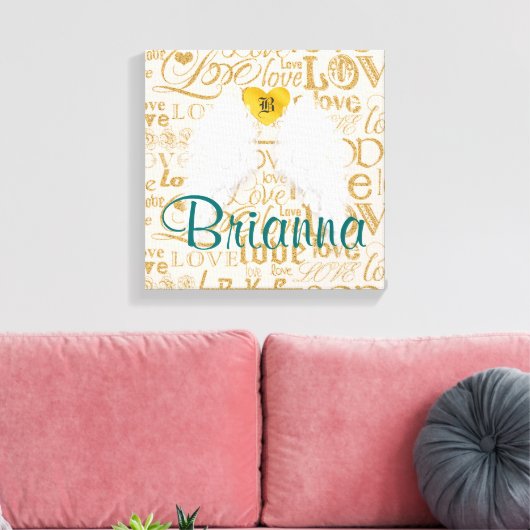 Gepersonaliseerde Angel Wings Canvas Afdruk (Insitu (Woonkamer))