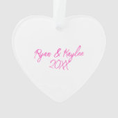 Gepersonaliseerde anime koppel knuffelen Kerstmis Ornament (achterkant)