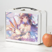 Gepersonaliseerde Anime Meisje en Axolotl (In situ)