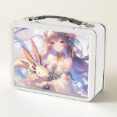 Gepersonaliseerde Anime Meisje en Axolotl (Achterkant)
