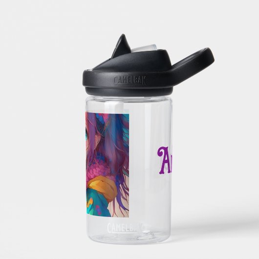 Gepersonaliseerde anime meisje met puppy waterfles (Links)