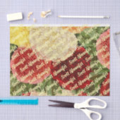 Gepersonaliseerde Antiek Rood Wit Roze Rozen Tissuepapier (Craft)