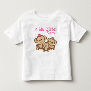 Gepersonaliseerde apen Middenzus Kinder Shirts